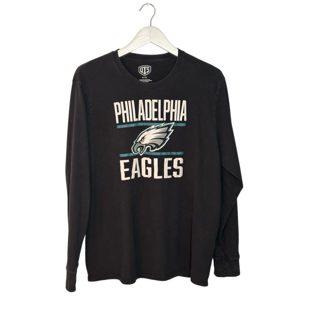 OTS Philadelphia Eagles black long sleeve cotton T shirt - XL